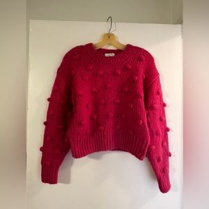 & other stories hot pink extra small bubble sweater. / and other stories